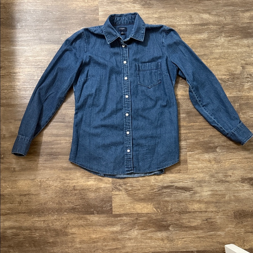 J. Crew Blue Denim Button-Up Shirt
